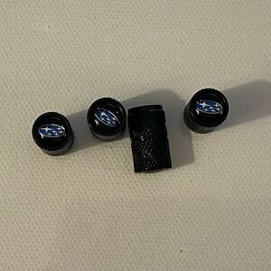 Subaru Valve Stem Caps in Black Set of 4 NWT